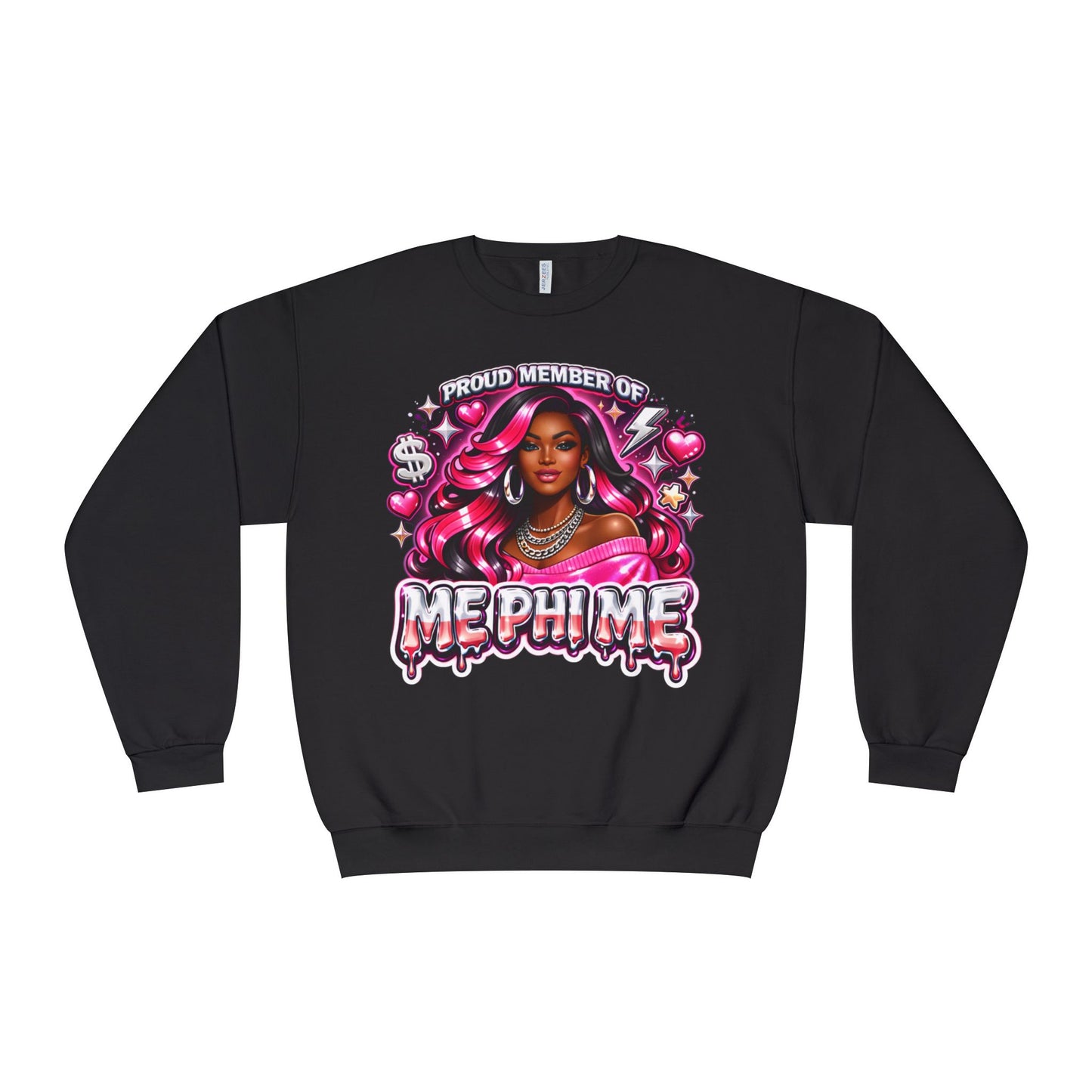 Mephime Crewneck Sweatshirt — 'Proud Member of Mephime' Graphic Pullover