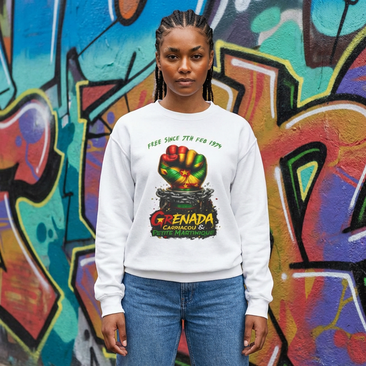 Free Since 7th Feb 1974 | Grenada Heritage Sweatshirt