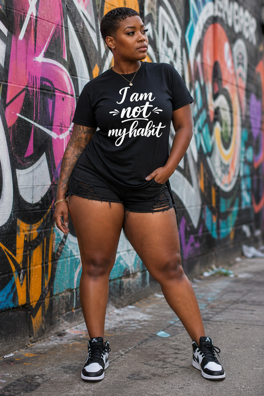 I Am Not My Habit Tee - Women's Boyfriend Fit Empowerment Shirt