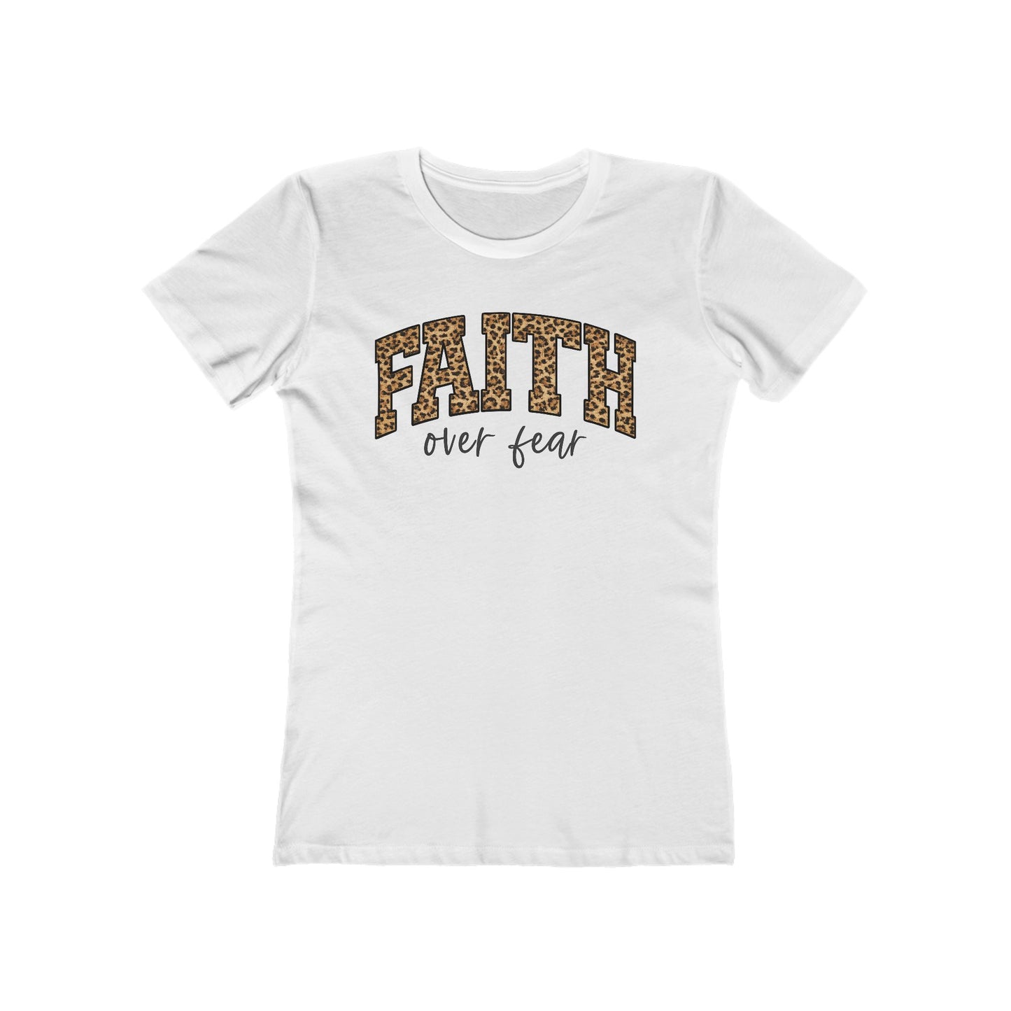 Faith Over Fear Leopard Graphic Tee