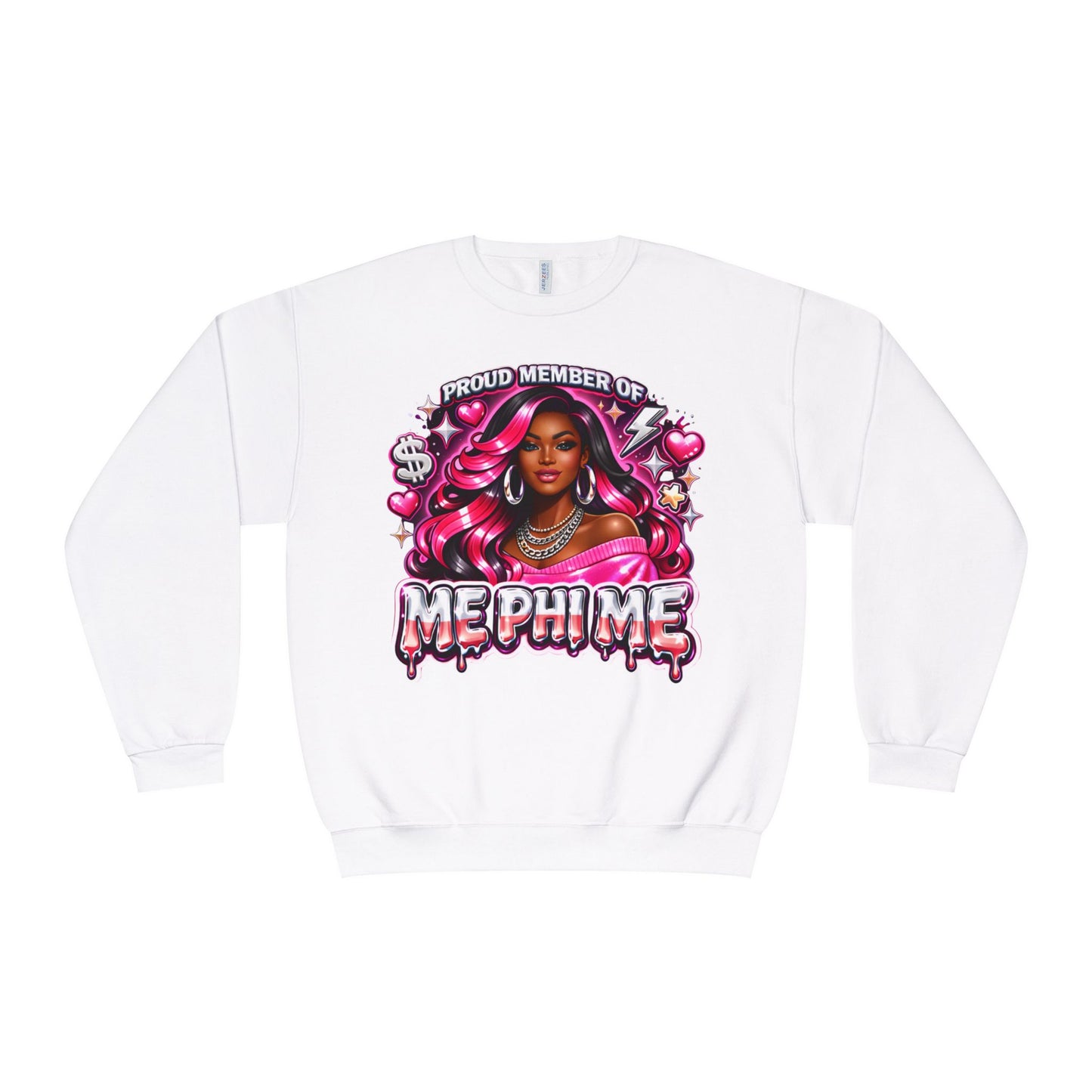 Mephime Crewneck Sweatshirt — 'Proud Member of Mephime' Graphic Pullover