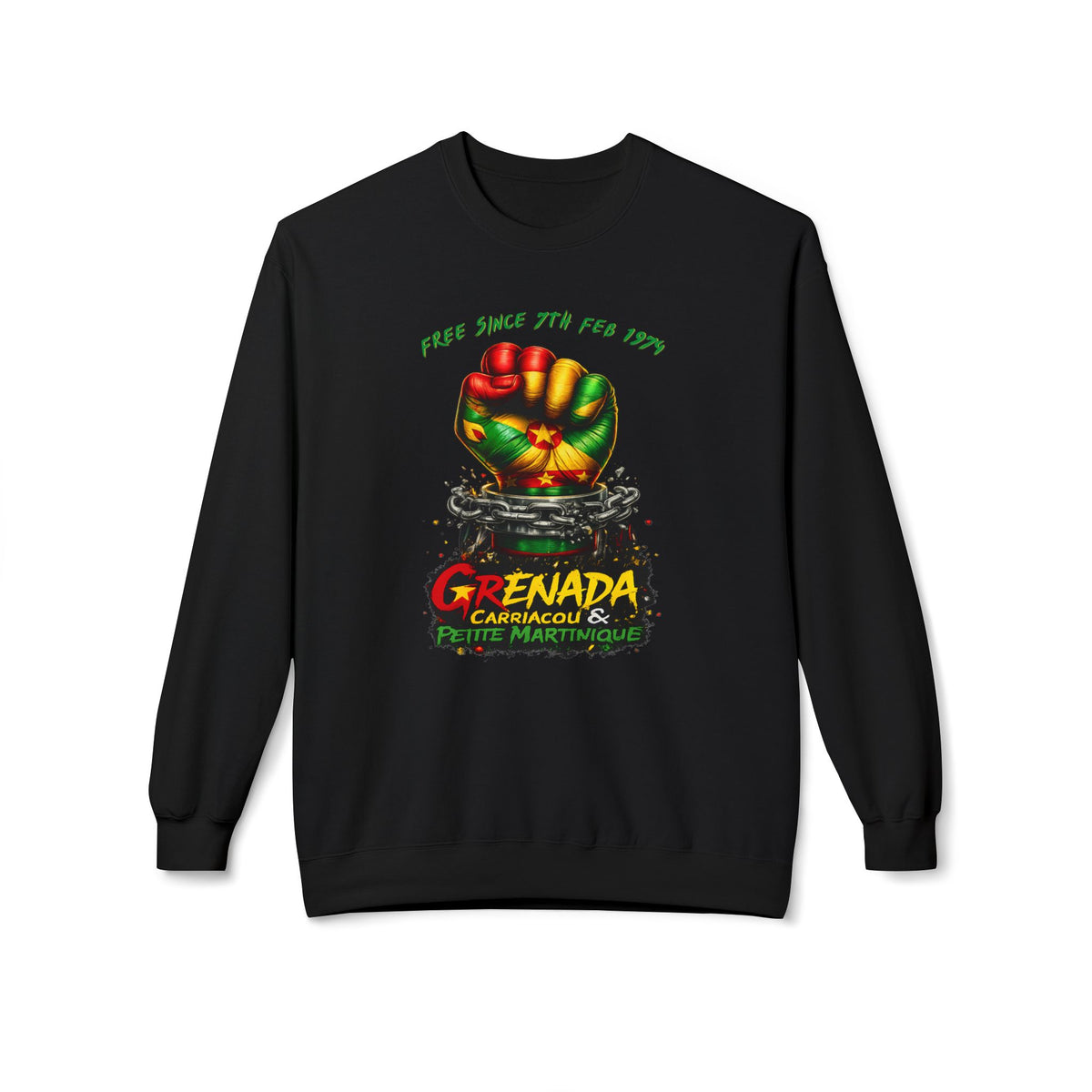 Free Since 7th Feb 1974 | Grenada Heritage Sweatshirt