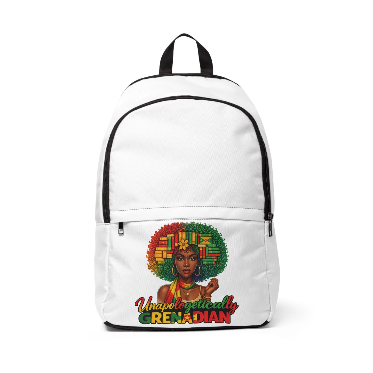 Grenadian Pride Backpack — "Unapologetically Grenadian" Afrocentric Travel Bag