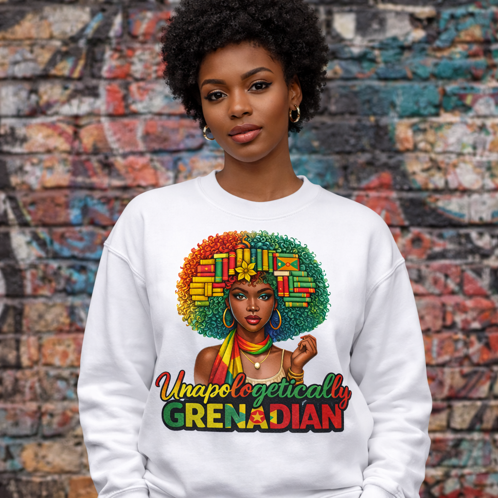 Grenadian Crewneck Sweatshirt — Unapologetically Grenadian Afrocentric Design