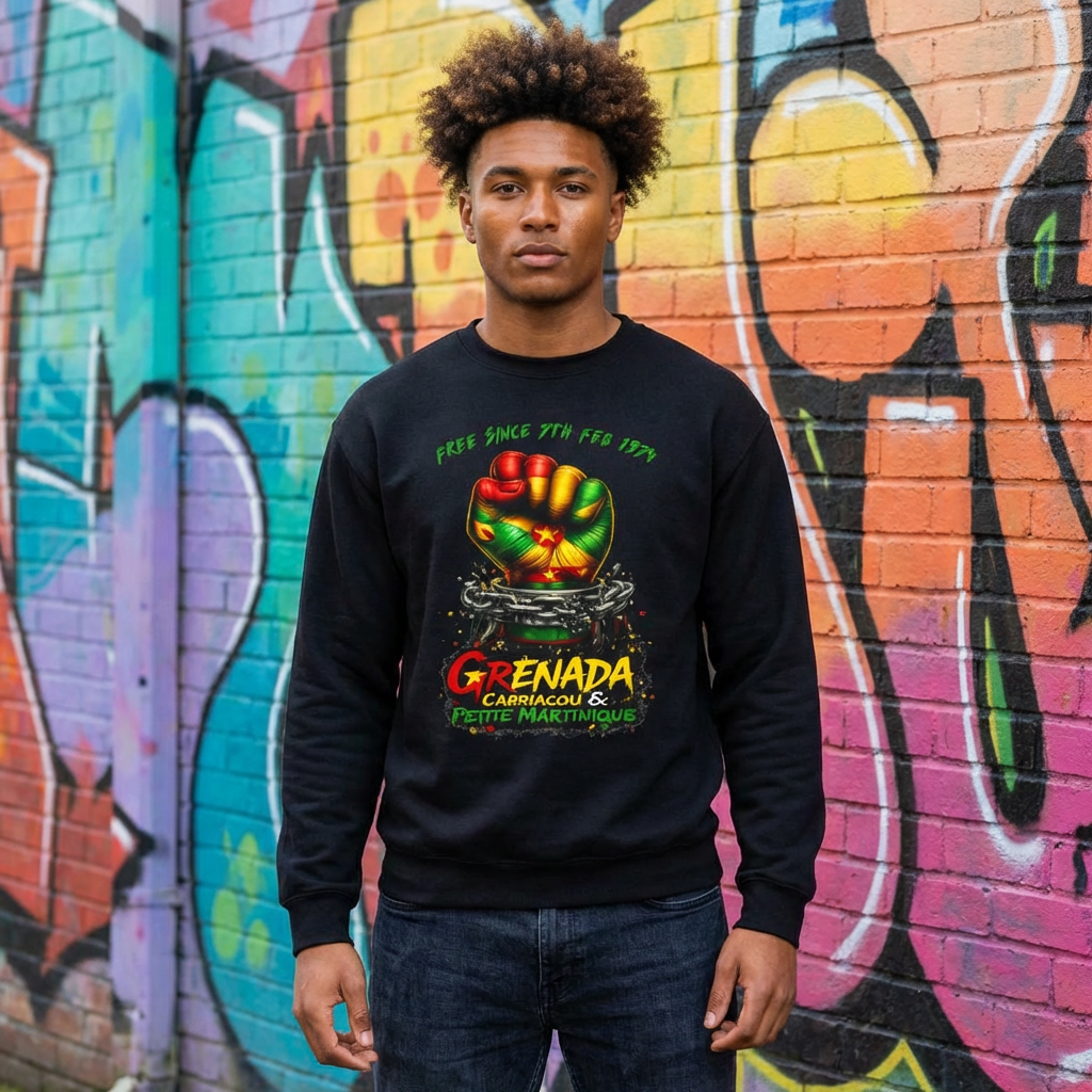 Grenada Independence Fist Crewneck Sweatshirt
