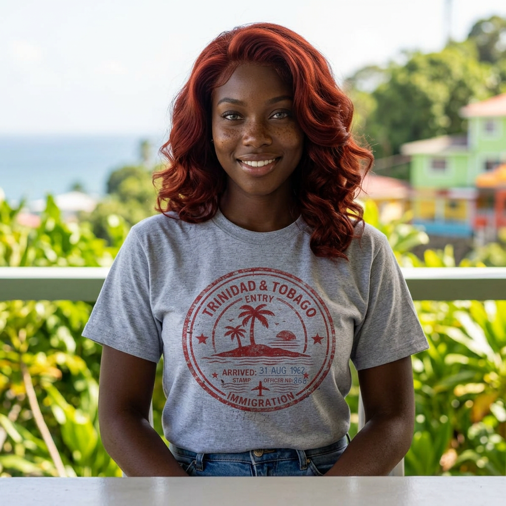 Trinidad & Tobago Passport Stamp Tee – Vintage Tropical Travel T-Shirt