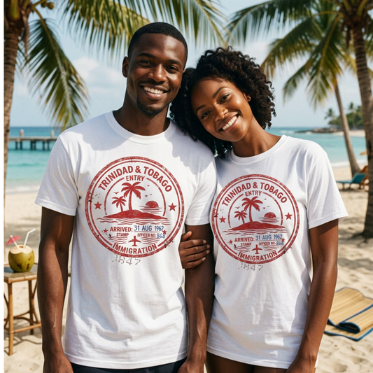 Trinidad & Tobago Passport Stamp Tee – Vintage Tropical Travel T-Shirt