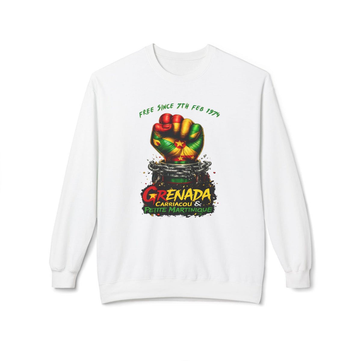 Free Since 7th Feb 1974 | Grenada Heritage Sweatshirt